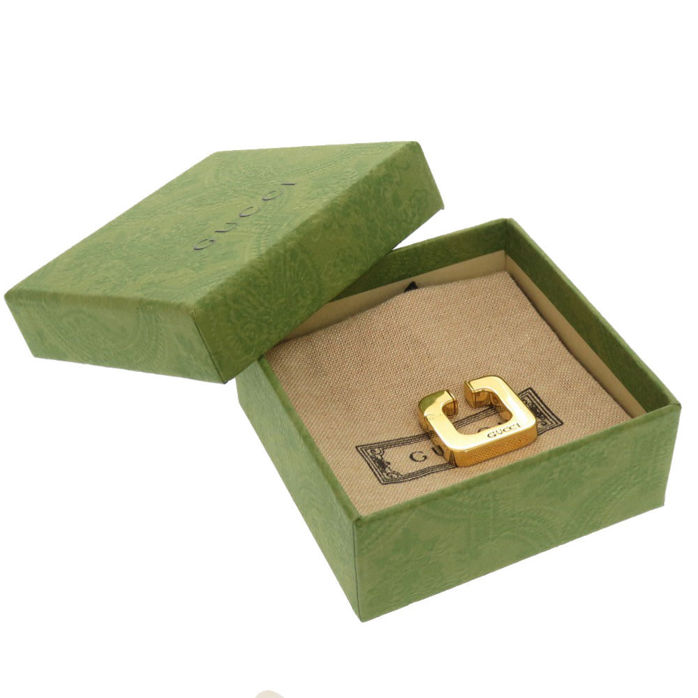 美品 グッチ スクエア イヤーカフ メタル ゴールド アクセサリー 0755 【中古】 GUCCI