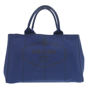 プラダ カナパ トート キャンバス ブルー ハンドバッグ 青 0776【中古】PRADA