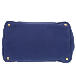 プラダ カナパ トート キャンバス ブルー ハンドバッグ 青 0776【中古】PRADA