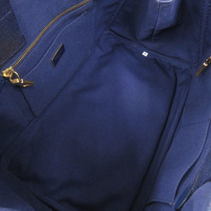 プラダ カナパ トート キャンバス ブルー ハンドバッグ 青 0776【中古】PRADA