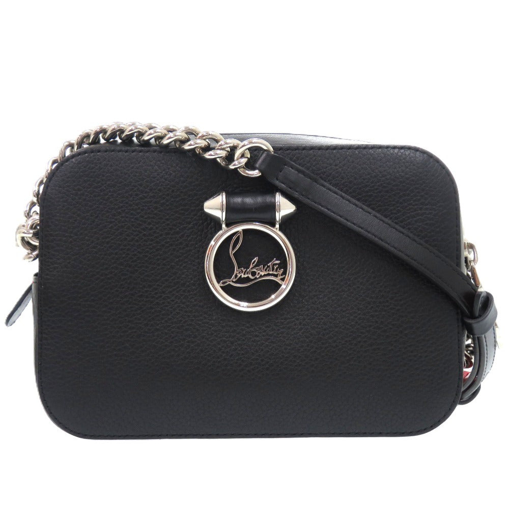 新品同様 クリスチャンルブタン ルビドゥ 1185090 レザー ブラック チェーンショルダーバッグ 黒 0789【中古】Christian Louboutin