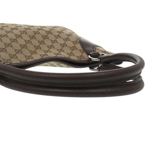 美品 グッチ GGキャンバス ハンドバッグ ショルダーバッグ 肩掛け 113015 レザー ベージュ 0793【中古】GUCCI
