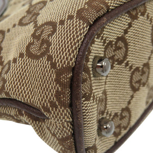 美品 グッチ GGキャンバス ハンドバッグ ショルダーバッグ 肩掛け 113015 レザー ベージュ 0793【中古】GUCCI