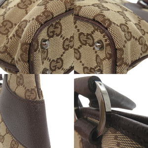 美品 グッチ GGキャンバス ハンドバッグ ショルダーバッグ 肩掛け 113015 レザー ベージュ 0793【中古】GUCCI