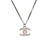 美品 シャネル ココマーク A28942 メタル ラインストーン シルバー 0834 ネックレス【中古】CHANEL