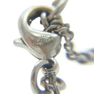 美品 シャネル ココマーク A28942 メタル ラインストーン シルバー 0834 ネックレス【中古】CHANEL