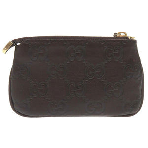 美品 グッチ グッチシマ 233183 レザー ブラウン コインケース 財布 茶0840【中古】GUCCI