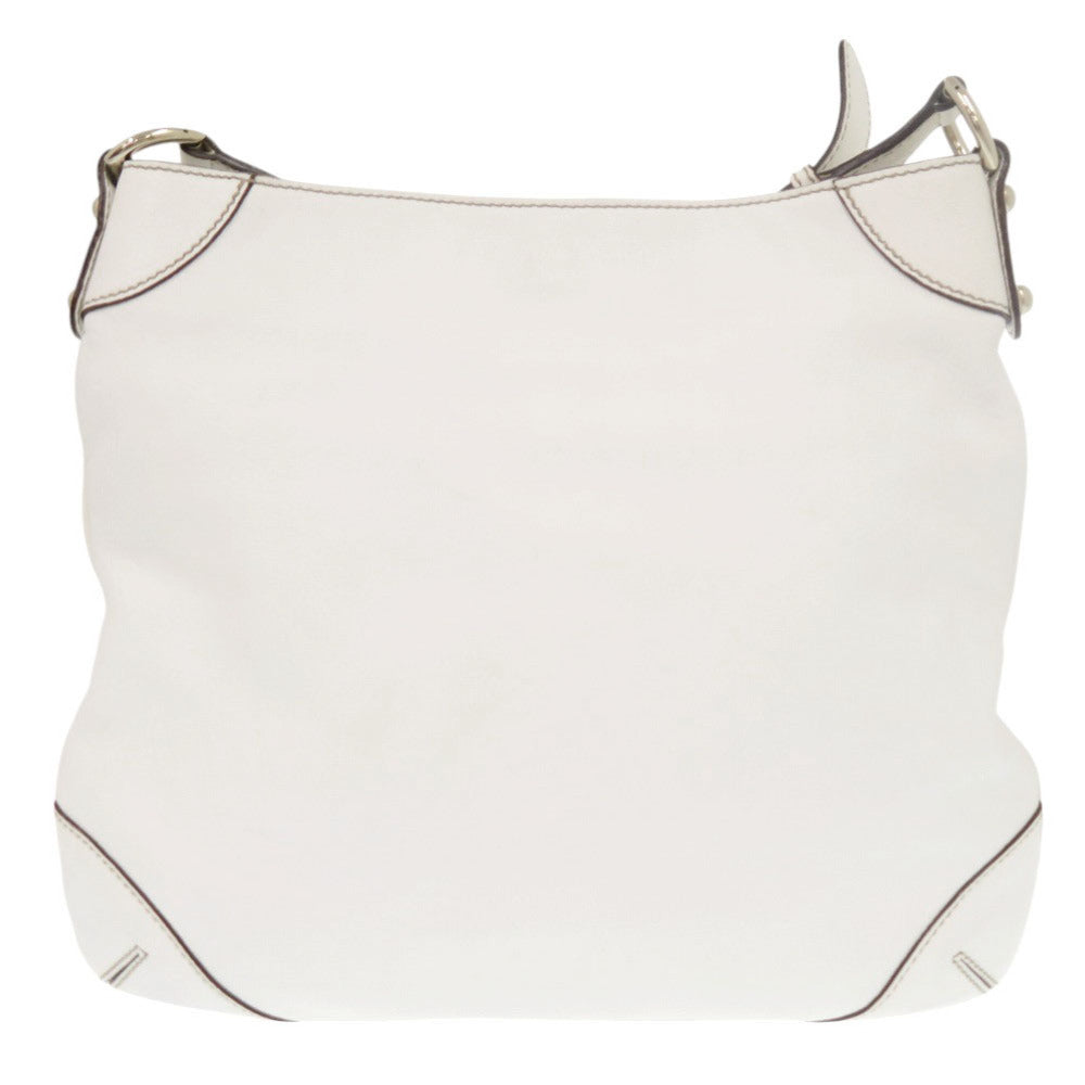 グッチ シェリーライン 154392 レザー ホワイト ワンショルダーバッグ ショルダーバッグ 白 0852【中古】GUCCI