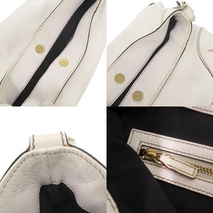 グッチ シェリーライン 154392 レザー ホワイト ワンショルダーバッグ ショルダーバッグ 白 0852【中古】GUCCI