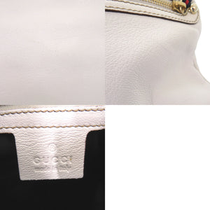 グッチ シェリーライン チェーンショルダーバッグ 154392 レザー ホワイト 0852【中古】GUCCI