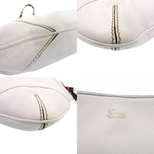 グッチ シェリーライン チェーンショルダーバッグ 154392 レザー ホワイト 0852【中古】GUCCI