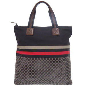 美品 グッチ ディアマンテ 268112 ナイロン レザー ネイビー トートバッグ 0882【中古】GUCCI
