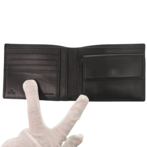 美品 フェンディ ズッカ 7M0001 キャンバス ブラック 二つ折り財布 黒 0887【中古】FENDI