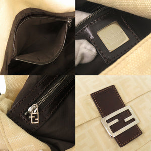 フェンディ マンマバケット ズッカ柄 キャンバス レザー ベージュ ワンショルダーバッグ ショルダーバッグ 0889【中古】FENDI