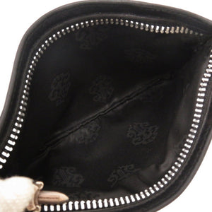 クロムハーツ ジッパーチェンジパース #2 ポーチ レザー シルバー925 ブラック ポーチ コインケース 黒 0891【中古】CHROME HEARTS メンズ