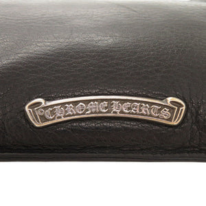 クロムハーツ ジッパーチェンジパース #2 ポーチ レザー シルバー925 ブラック ポーチ コインケース 黒 0891【中古】CHROME HEARTS メンズ