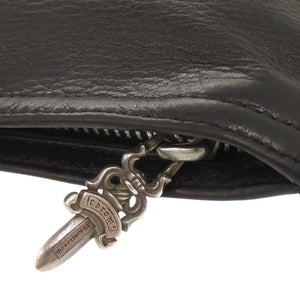 クロムハーツ ジッパーチェンジパース #2 ポーチ レザー シルバー925 ブラック ポーチ コインケース 黒 0891【中古】CHROME HEARTS メンズ