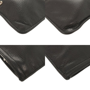 クロムハーツ ジッパーチェンジパース #2 ポーチ レザー シルバー925 ブラック ポーチ コインケース 黒 0891【中古】CHROME HEARTS メンズ