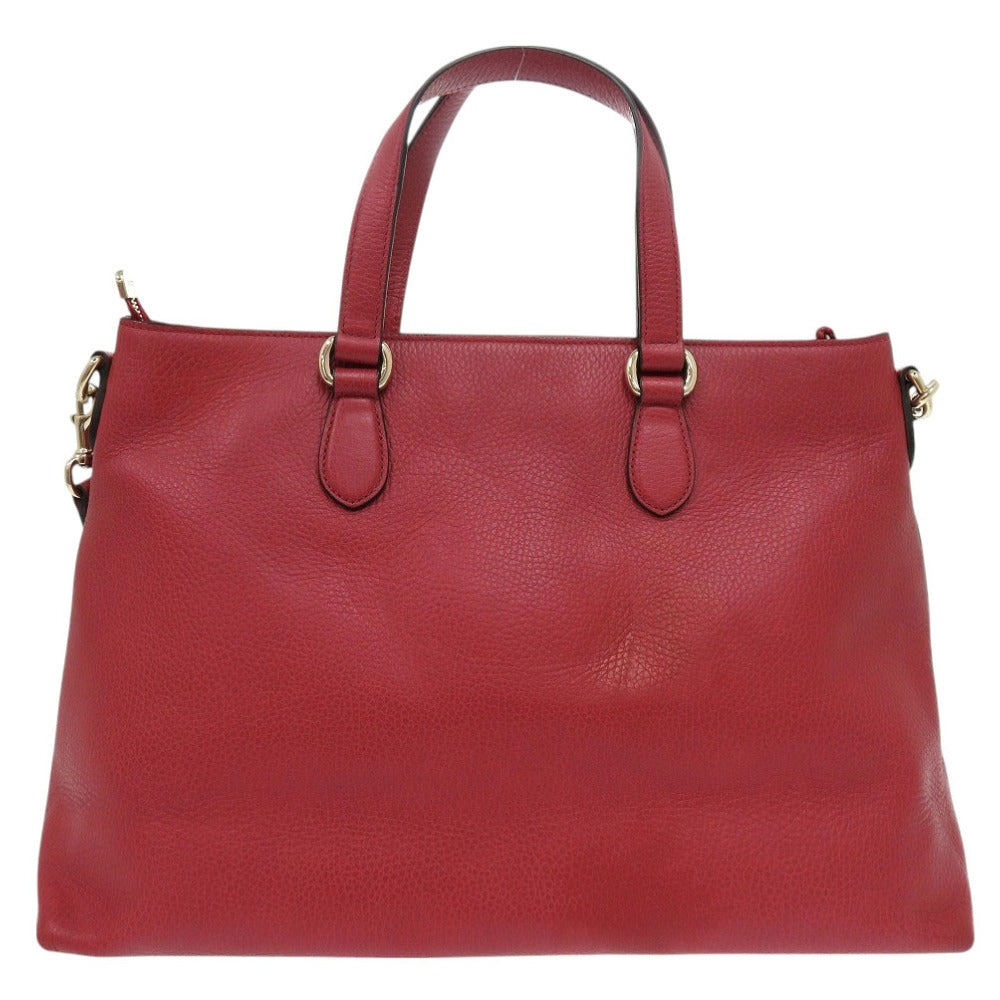 グッチ バンブー タッセル 449643 レザー バンブー レッド 2way ハンドバッグ 赤 0910【中古】GUCCI