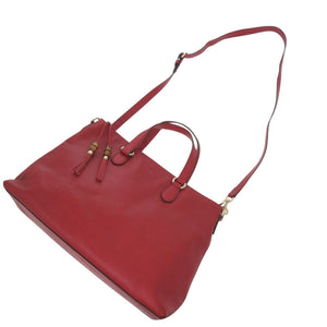 グッチ バンブー タッセル 449643 レザー バンブー レッド 2way ハンドバッグ 赤 0910【中古】GUCCI
