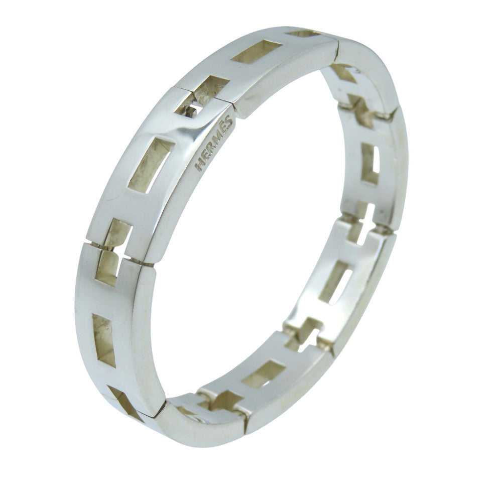 エルメス ヴィンテージ Hモチーフ シルバー925 ブレスレット バングル アクセサリー 0912【中古】HERMES メンズ