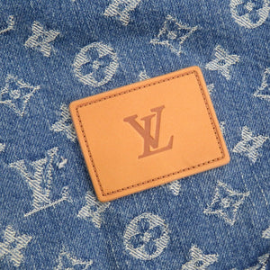 美品 ルイ ヴィトン × シュプリーム LV Jacquard Denim Baseball Jersey デニム ベースボールシャツ サイズM ブルー 半袖シャツ LV 0912【中古】LOUIS VUITTON メンズ