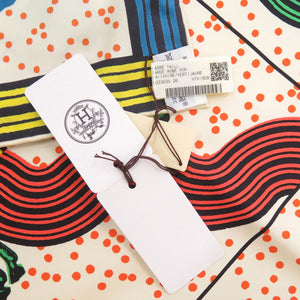 未使用品 エルメス カレ90 Garde robe pop シルク マルチカラー スカーフ 0927【中古】HERMES