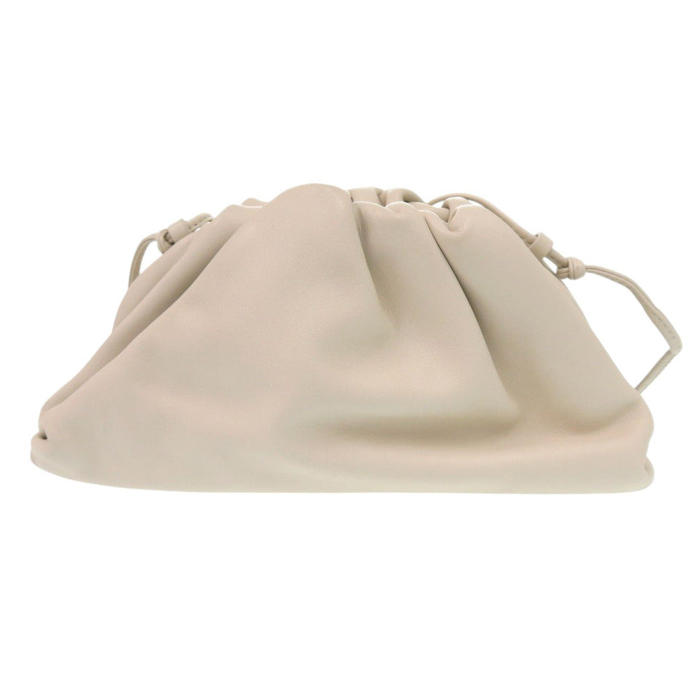 美品 ボッテガヴェネタ ミニ ザ ポーチ B08480109L レザー アイボリー ショルダーバッグ 0929【中古】BOTTEGAVENETA