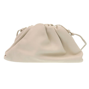 美品 ボッテガヴェネタ ミニ ザ ポーチ B08480109L レザー アイボリー ショルダーバッグ 0929【中古】BOTTEGAVENETA