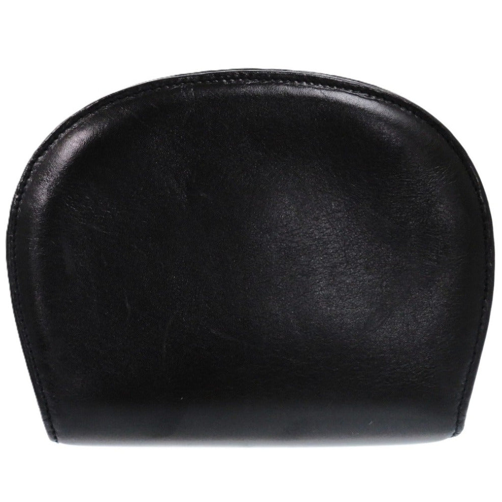 美品 サルヴァトーレフェラガモ ガンチーニ AQ-216150 カーフ レザーブラック 0936 黒 ショルダーバッグ【中古】Salvatore Ferragamo