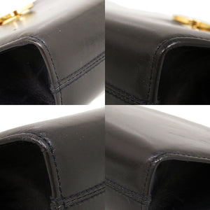 美品 サルヴァトーレフェラガモ ガンチーニ AQ-216150 カーフ レザーブラック 0936 黒 ショルダーバッグ【中古】Salvatore Ferragamo