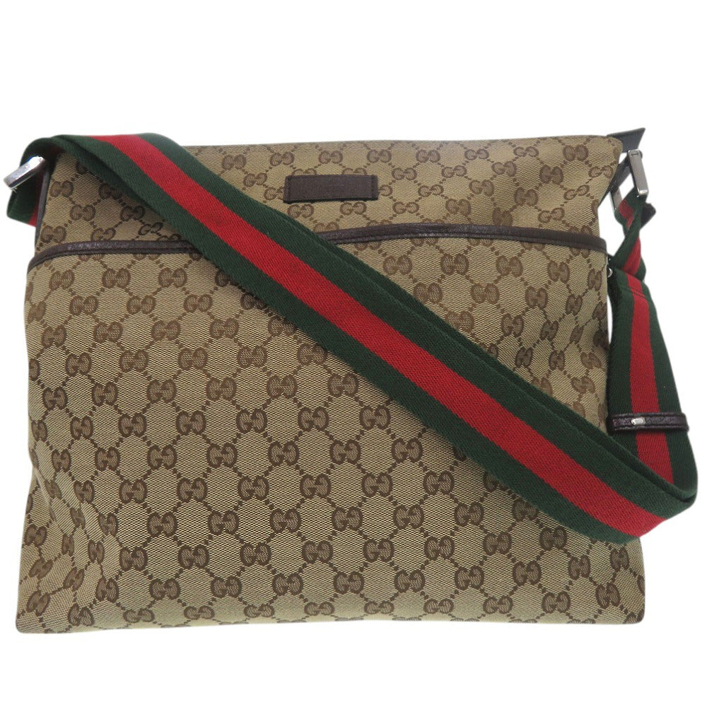 グッチ シェリーライン 189751 ショルダーバッグ GGキャンバス レザー ベージュ 0941【中古】GUCCI