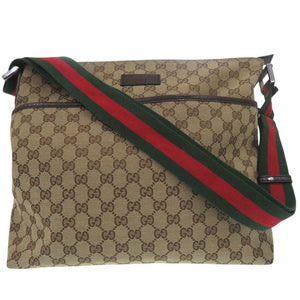グッチ シェリーライン 189751 ショルダーバッグ GGキャンバス レザー ベージュ 0941【中古】GUCCI
