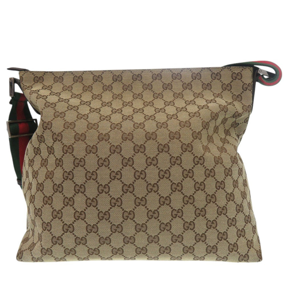 グッチ シェリーライン 189751 ショルダーバッグ GGキャンバス レザー ベージュ 0941【中古】GUCCI