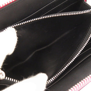 新品同様 ロエベ アナグラム 261850 レザー ピンク ラウンドファスナー 長財布 0943【中古】LOEWE