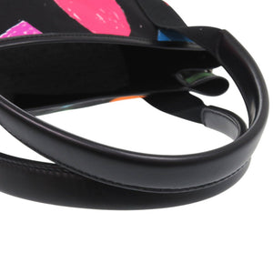 新品同様 バレンシアガ ネイビーカバス トートバッグ 339933 ハート キャンバス ブラック 0948【中古】BALENCIAGA