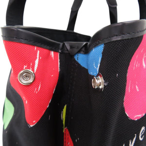 新品同様 バレンシアガ ネイビーカバス トートバッグ 339933 ハート キャンバス ブラック 0948【中古】BALENCIAGA