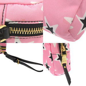 美品 ミュウミュウ 5NE458 星柄 ナイロン ピンク ポーチ 0969【中古】MIUMIU