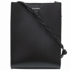 新品同様 ジルサンダー タングル SM JSPQ850173 レザー ブラック ショルダーバッグ 黒 0975【中古】JIL SANDER
