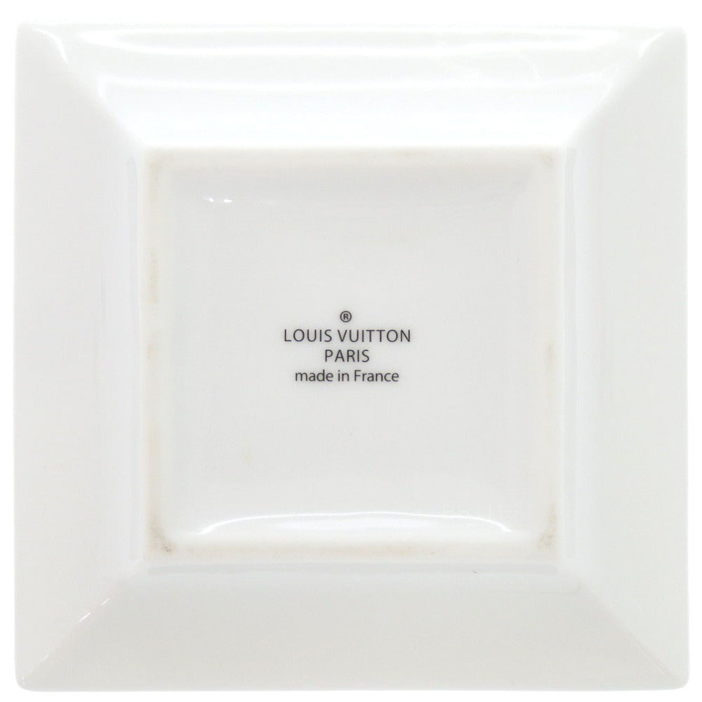 新品同様 ルイ ヴィトン サンドリエ エマ アッシュトレイ 飛行機柄 陶器 ホワイト 灰皿 白 LV 0980【中古】LOUIS VUITTON