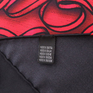 クリスチャンルブタン ノベルティー シルク レッド ブラック バンダナスカーフ スカーフ 0985【中古】Christian Louboutin