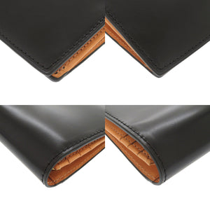 未使用品 ロカド コードバン ブラック 二つ折り長財布 長財布 黒 1002【中古】ROCADO メンズ