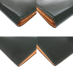 新品同様 ロカド コードバン グリーン 二つ折り長財布 長財布 1003【中古】ROCADO メンズ