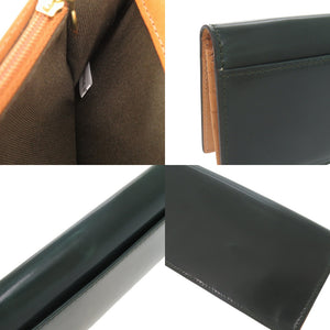 新品同様 ロカド コードバン グリーン 二つ折り長財布 長財布 1003【中古】ROCADO メンズ