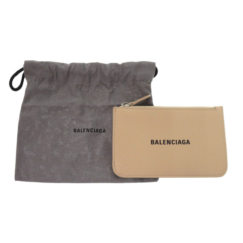 新品同様 バレンシアガ 637130 レザー ベージュ カードケース 1017【中古】BALENCIAGA