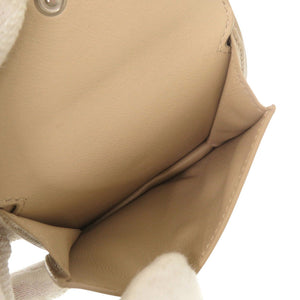 新品同様 バレンシアガ レザー ベージュ 二つ折り財布 コンパクトウォレット 1018【中古】BALENCIAGA