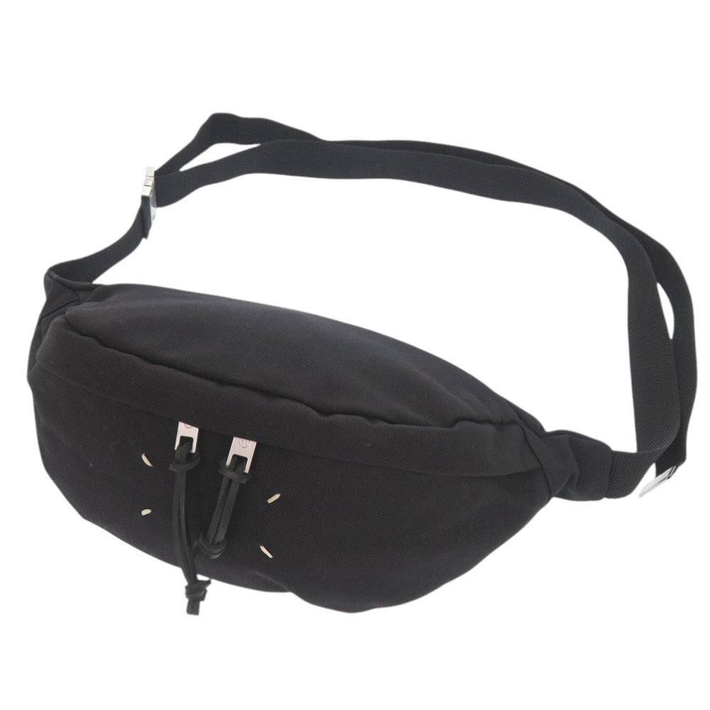 新品同様 メゾン マルジェラ キャンバス ブラック ウエストバッグ 黒 1024【中古】Maison Margiela