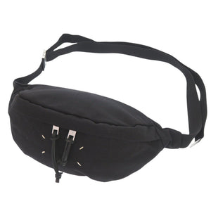 新品同様 メゾン マルジェラ キャンバス ブラック ウエストバッグ 黒 1024【中古】Maison Margiela