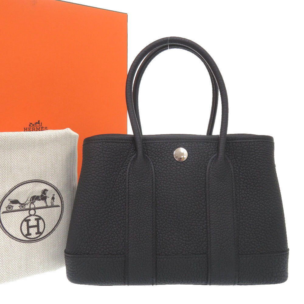 未使用 エルメス ネオ ガーデン23 ネゴンダ ブラック W刻印(2024年製) ハンドバッグ 黒 1027 【中古】 HERMES ガーデンパーティ