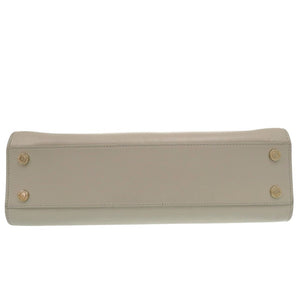 美品 ブルガリ インフィニートゥム トートバッグ ロゴエンボス 2WAY 292001 レザー グレージュ 1071【中古】BVLGARI